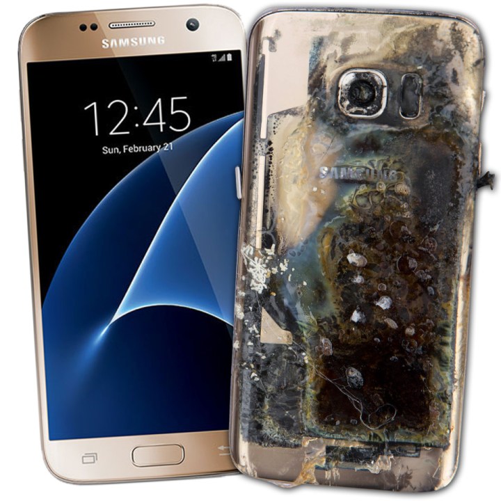 Galaxy S7 explota y quema las manos del usuario