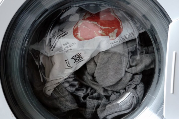 prepara comida lavadora sous vide in washing machine