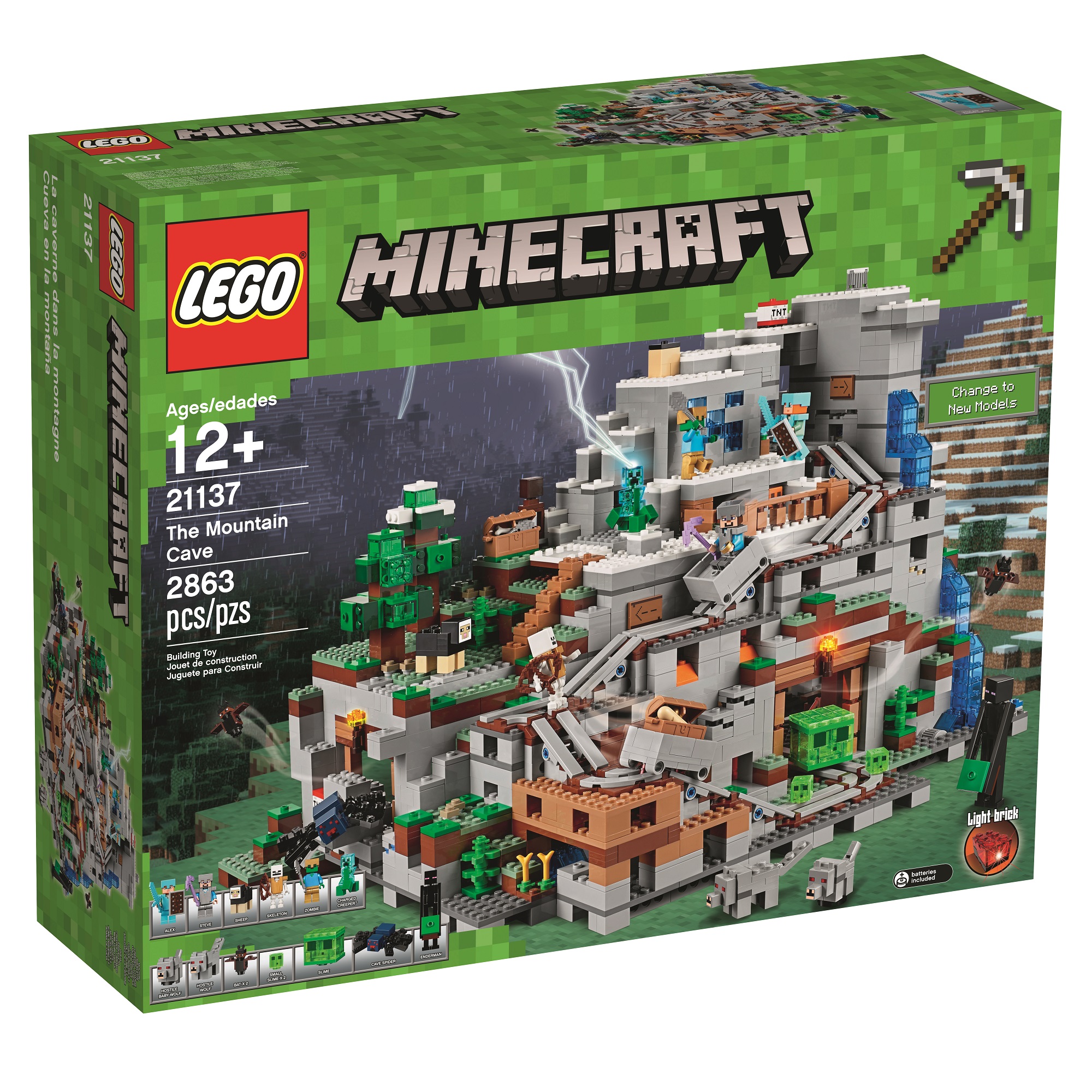 lego minecraft mountain cave box