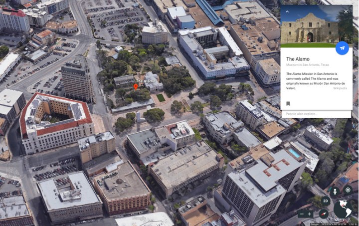 google earth voyager llevará a estudiantes en viajes virtuales al Alamo