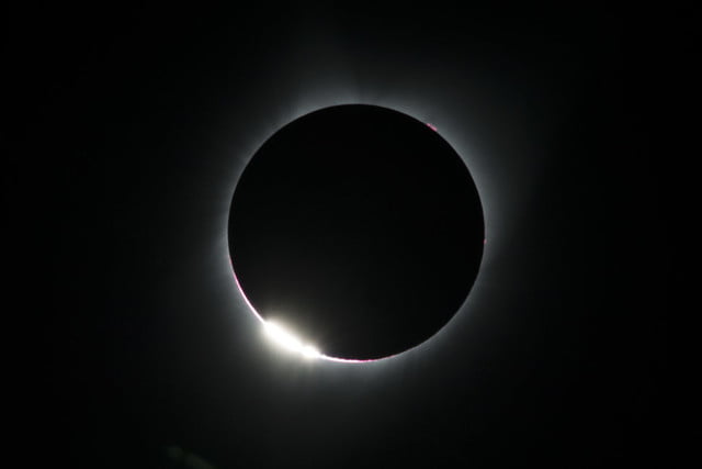 La vista del eclipse total en Madras, Oregon