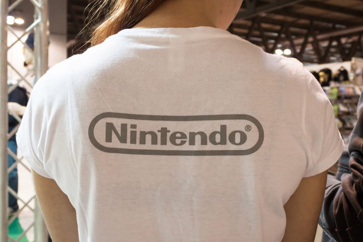 nintendo logo on t shirt