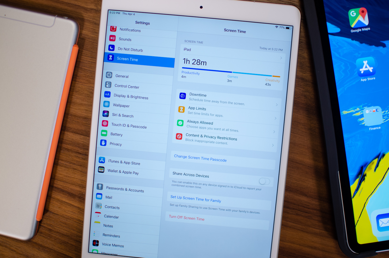 configurar ajustes en iPad