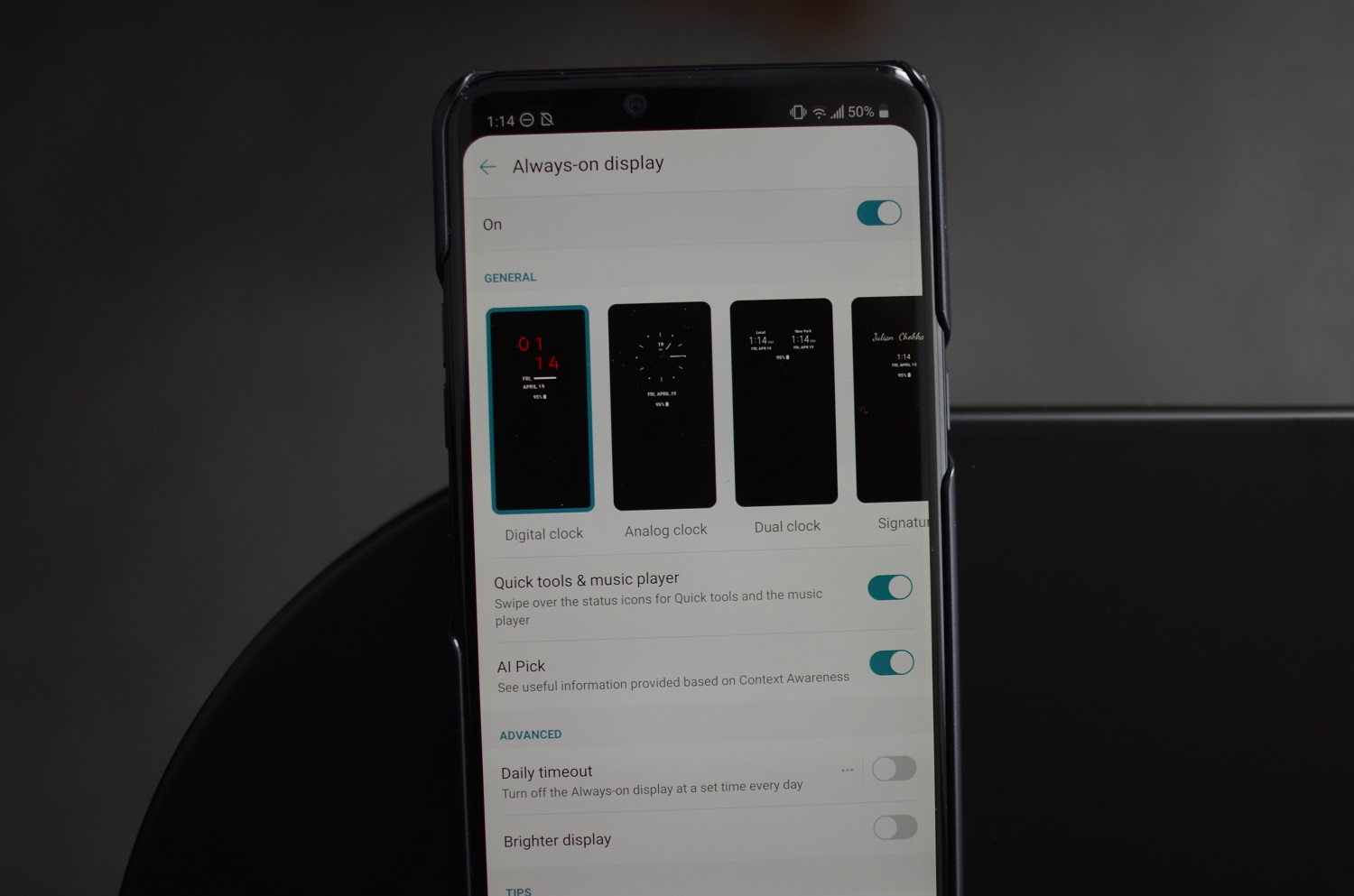 Configurar el LG G8 ThinQ | Pantalla siempre activa
