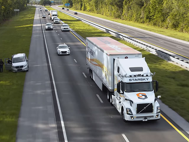 camion no tripulado carretera publica starsky robotics
