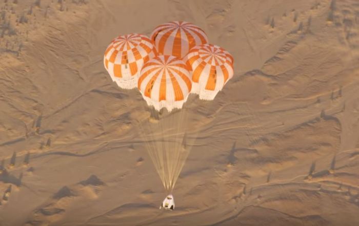 problemas capsula crew dragon spacex parachutes 2
