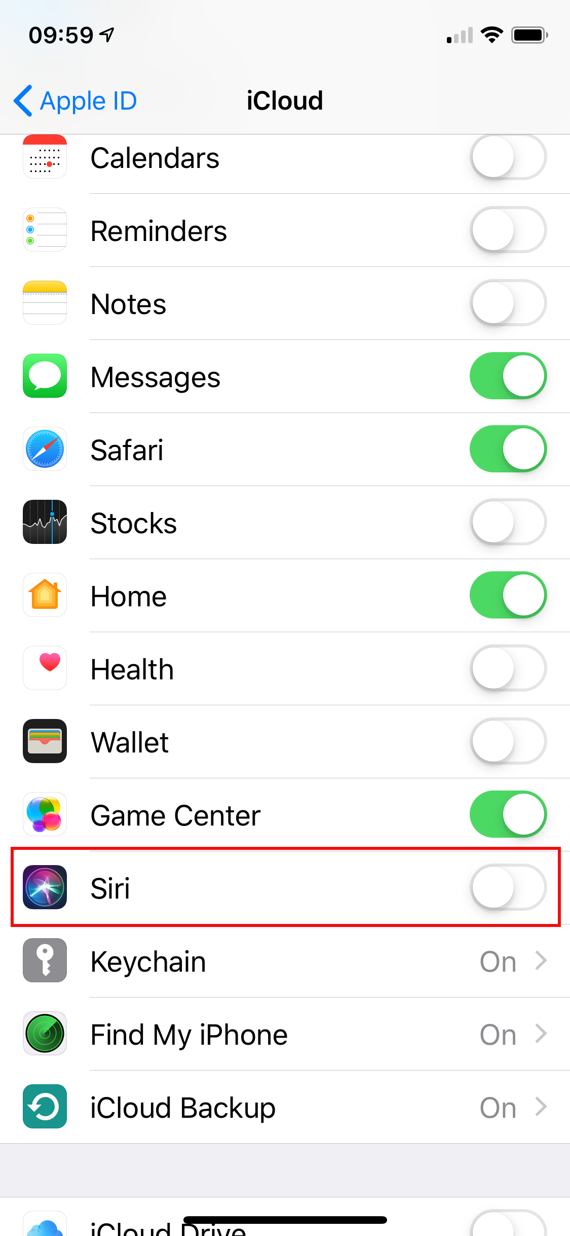 como desactivar siri iphone ipad turn off icloud 3 1125x2436
