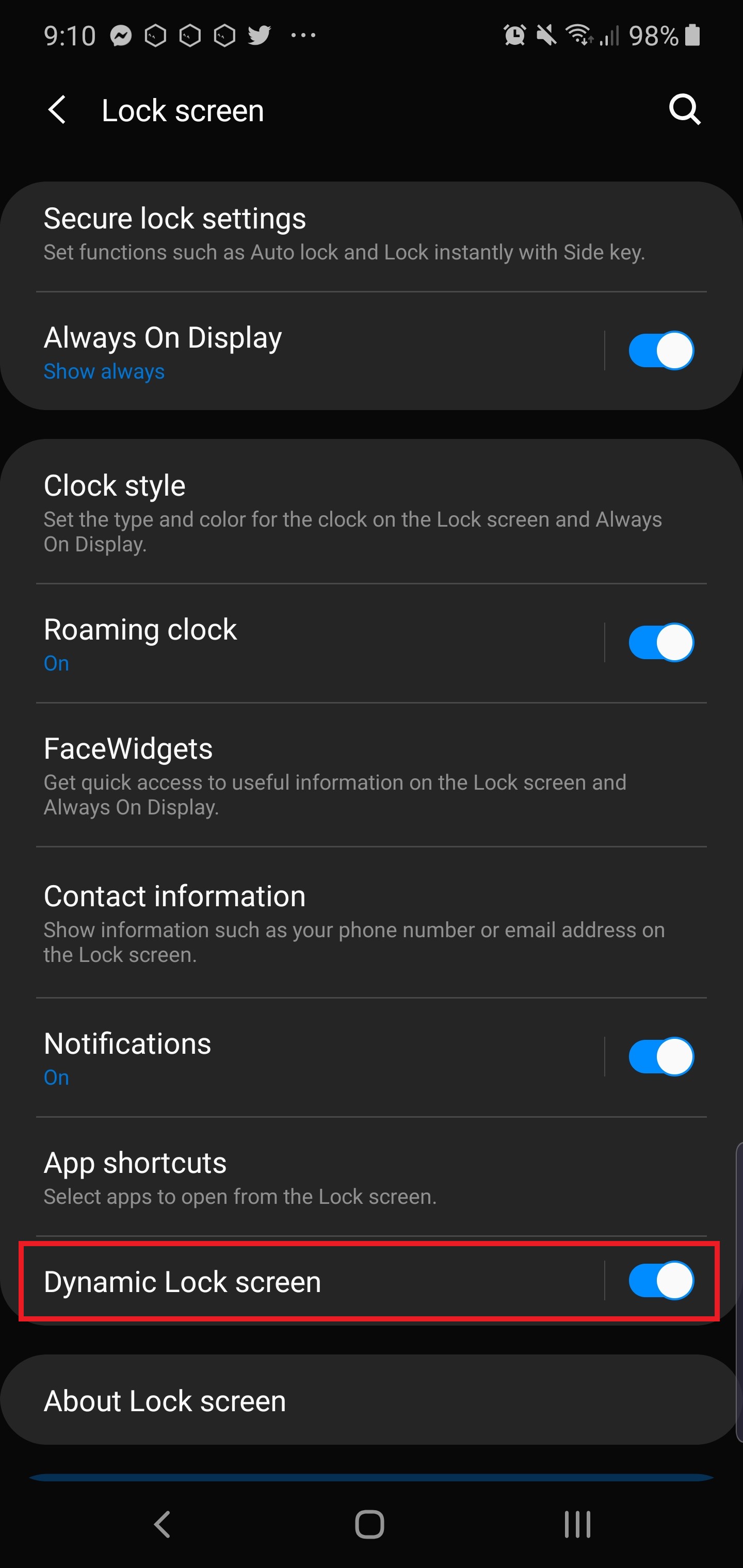 configuraciones para cambiar en galaxy note 10 y plus dynamic wallpaper 222x222