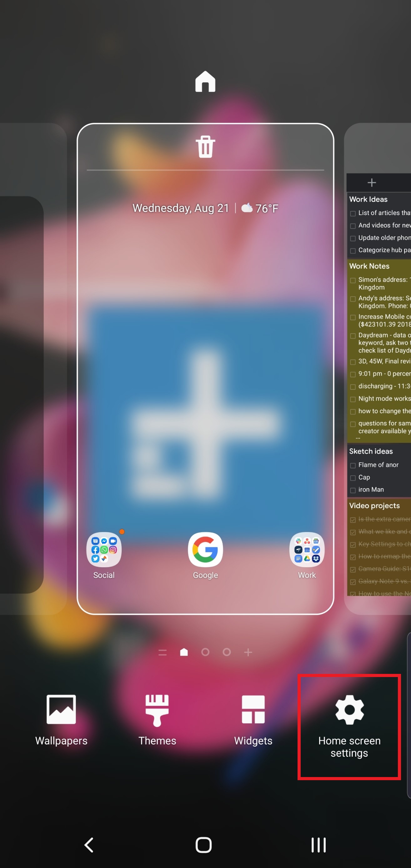 configuraciones para cambiar en galaxy note 10 y plus swipe down 345x345