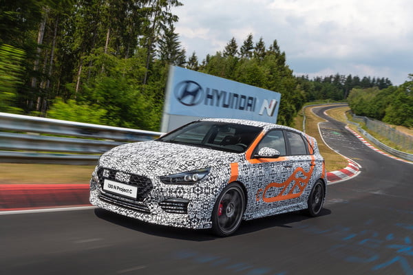 hyundai i30 n project c driving front 5 600x400
