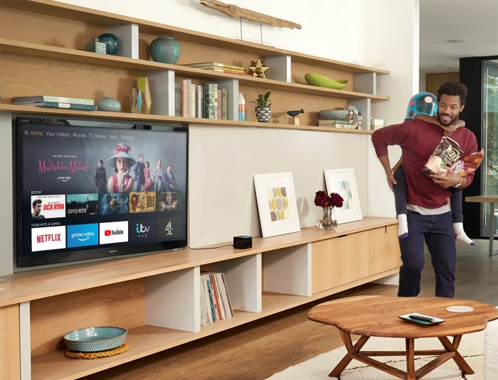 segunda generacion amazon fire tv cube living room