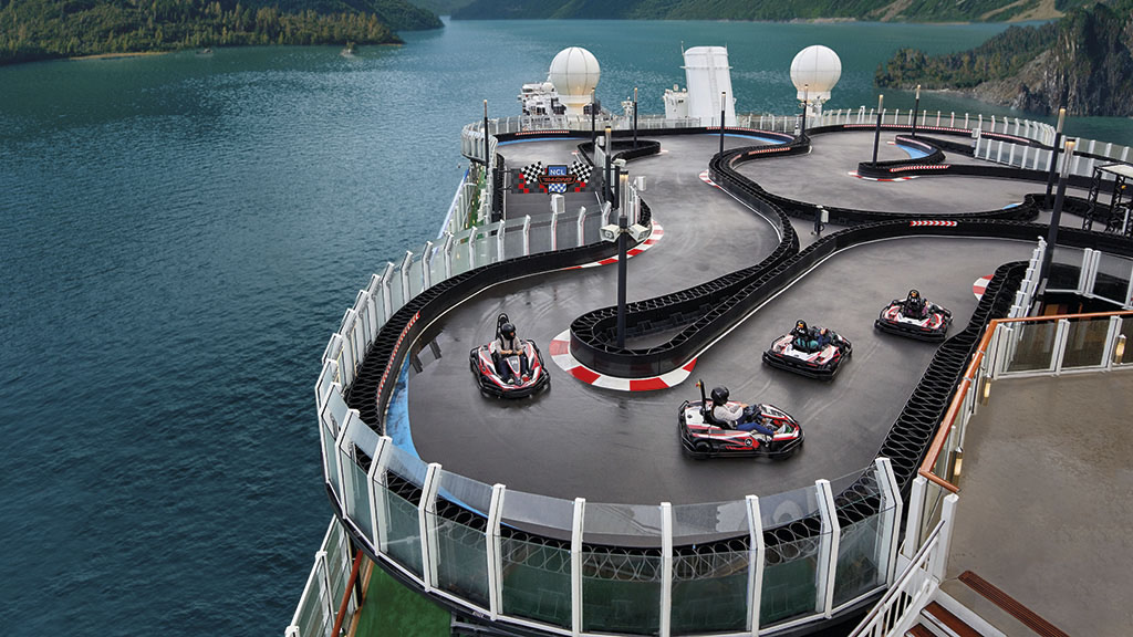 mario kart crucero norwegian cruise lines karting