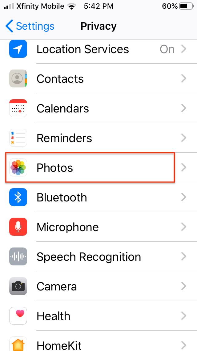 permisos a una app en iphone privacy2 640x1136