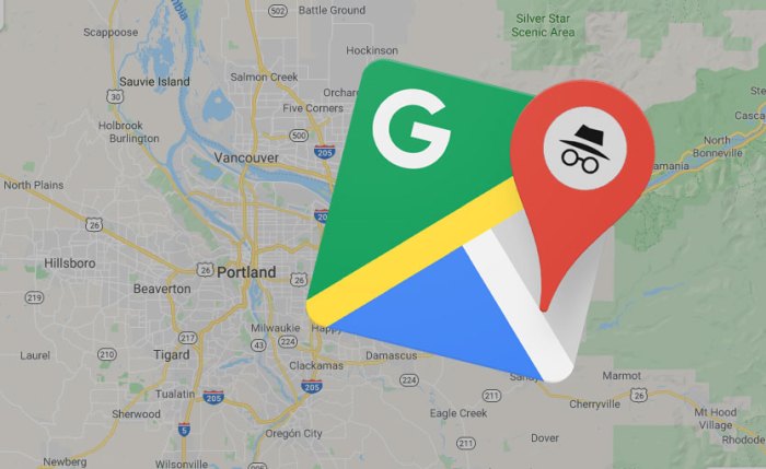Modo incógnito en Google Maps
