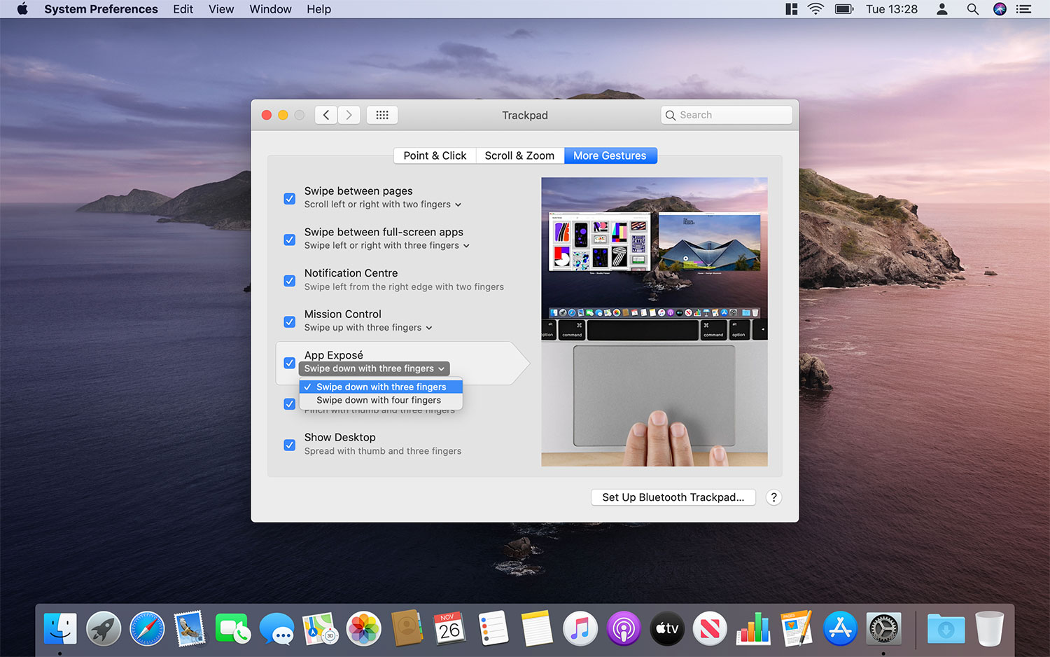 Cómo personalizar los gestos
