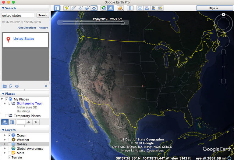Revisa las funciones de Google Earth Pro gratis