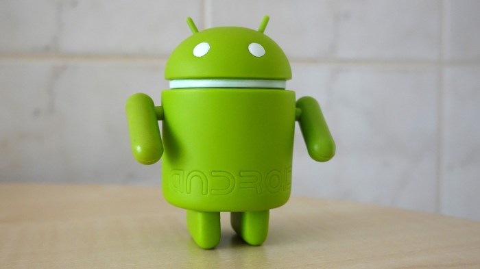 un robot verde característico de Android