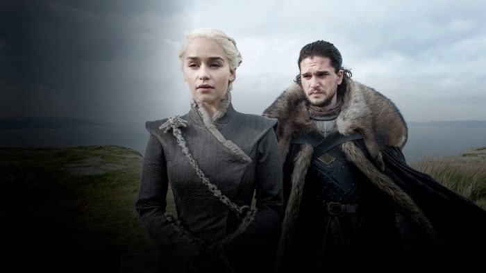 Jon Snow y Danaerys en Game of Thrones