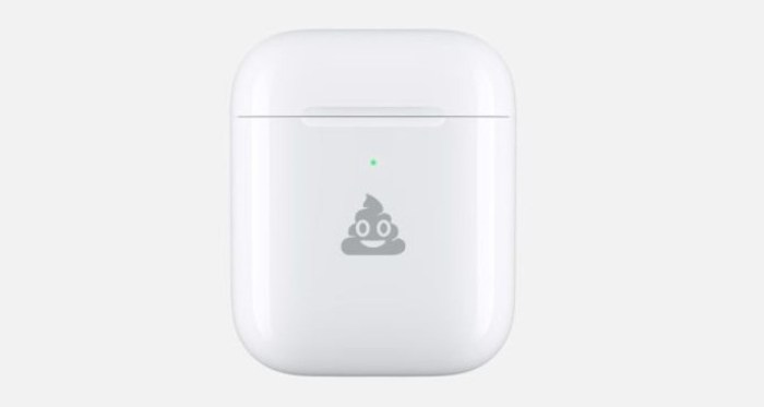 apple grabar airpods emoji caca