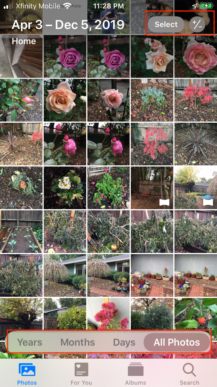 Galería de imágenes del iPhone