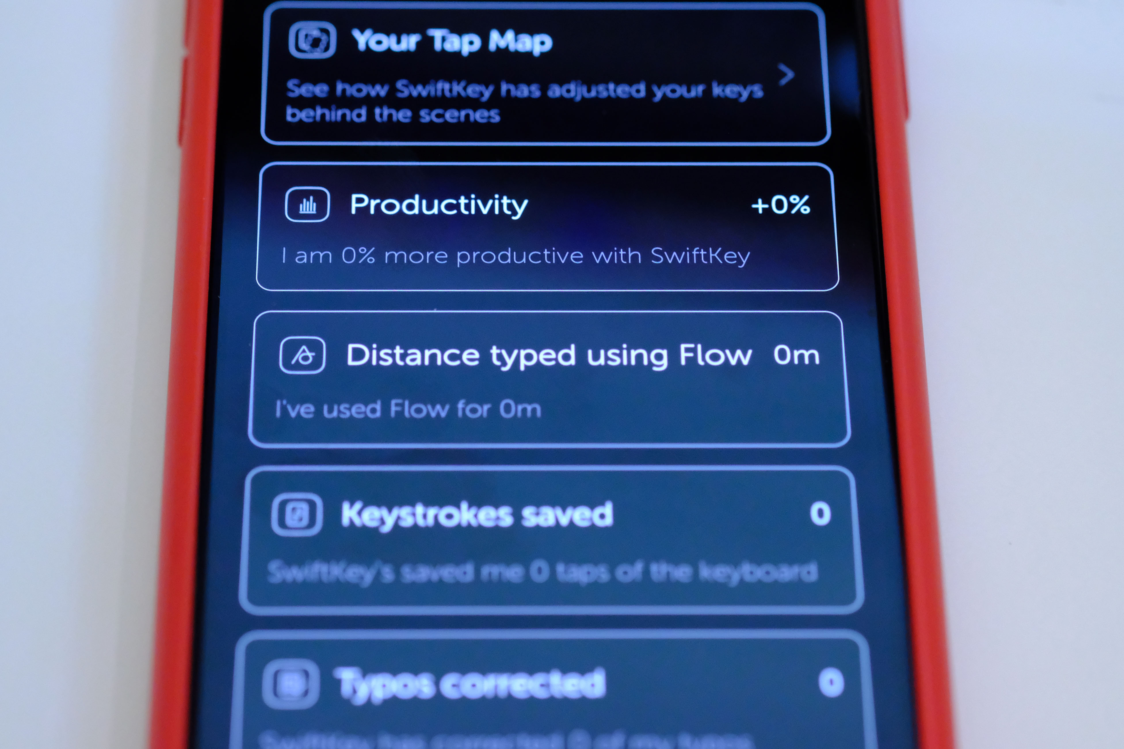 aplicación para consultar estadísticas del teclado SwiftKey