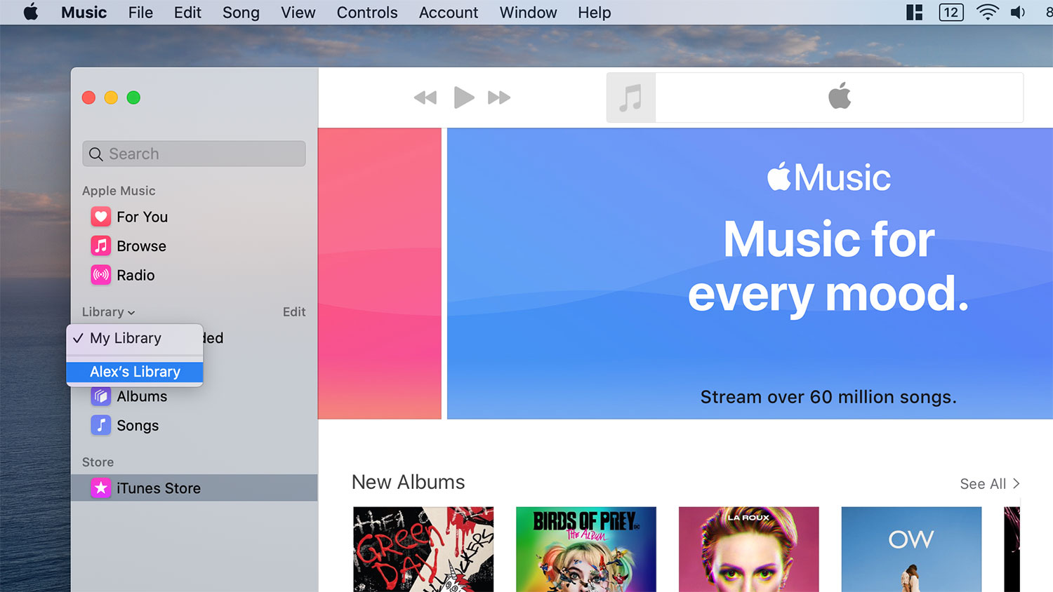 Captura de pantalla de cómo compartir tu Apple Music Library
