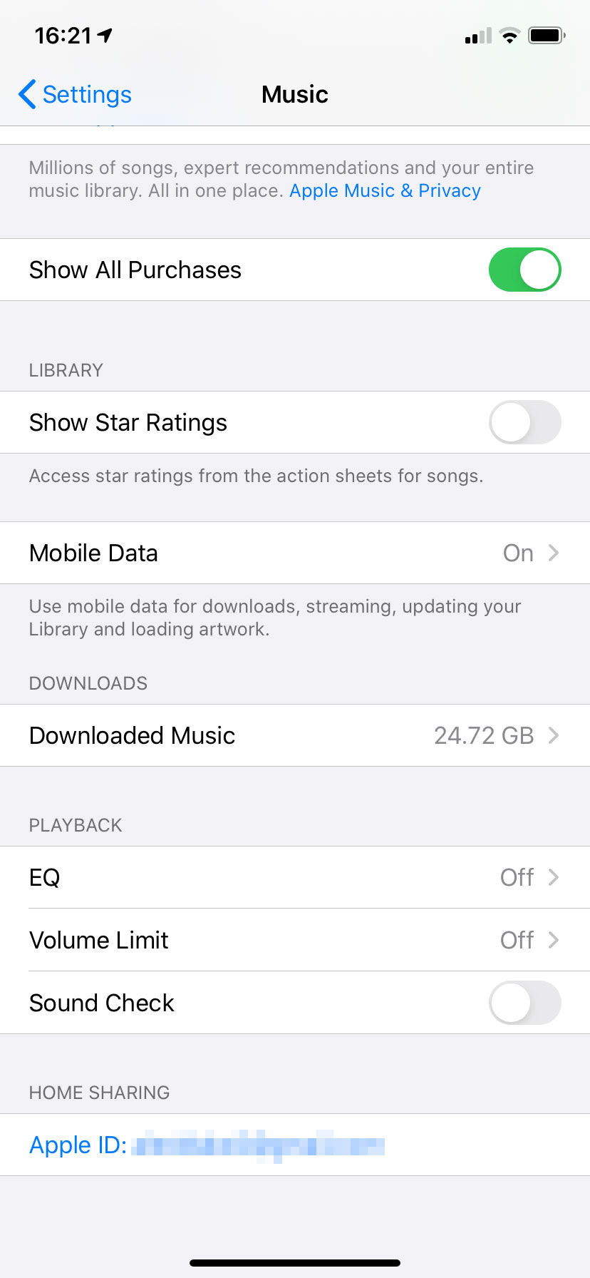 captura de cómo compartir tu biblioteca de música de Apple