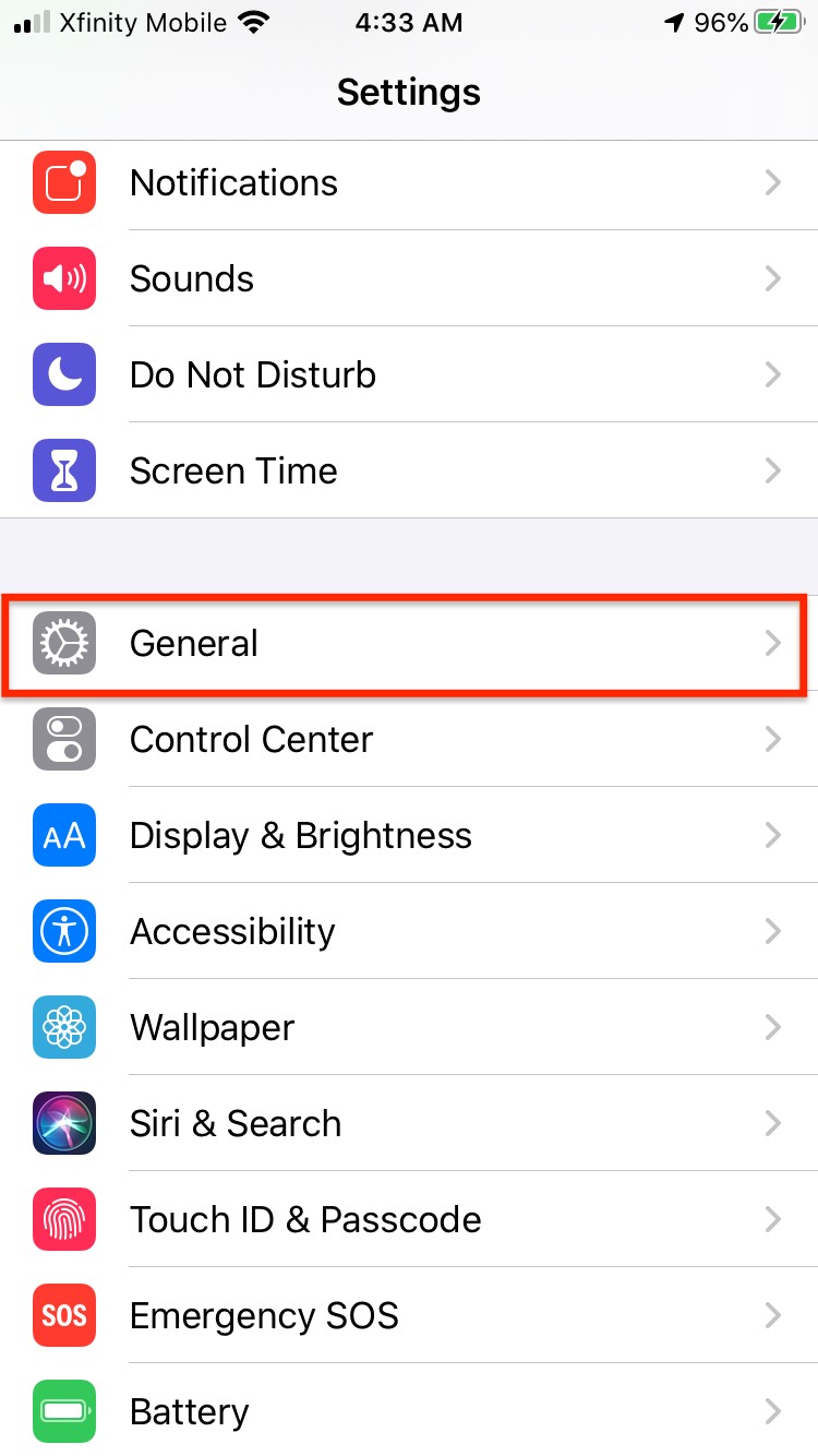 Organización iconos iOS