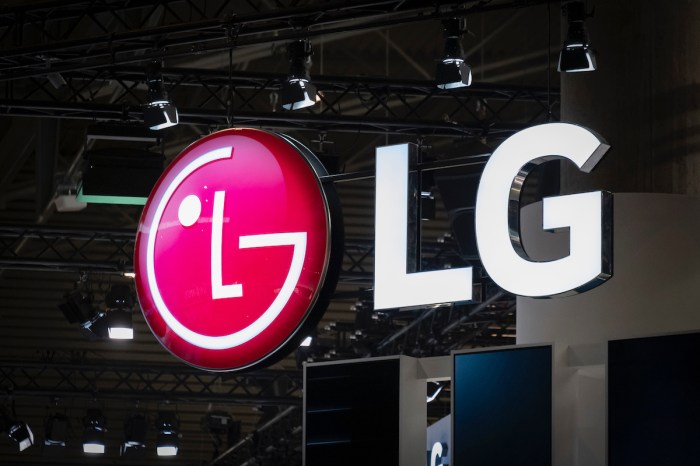 Logo de LG en el MWC de Barcelona