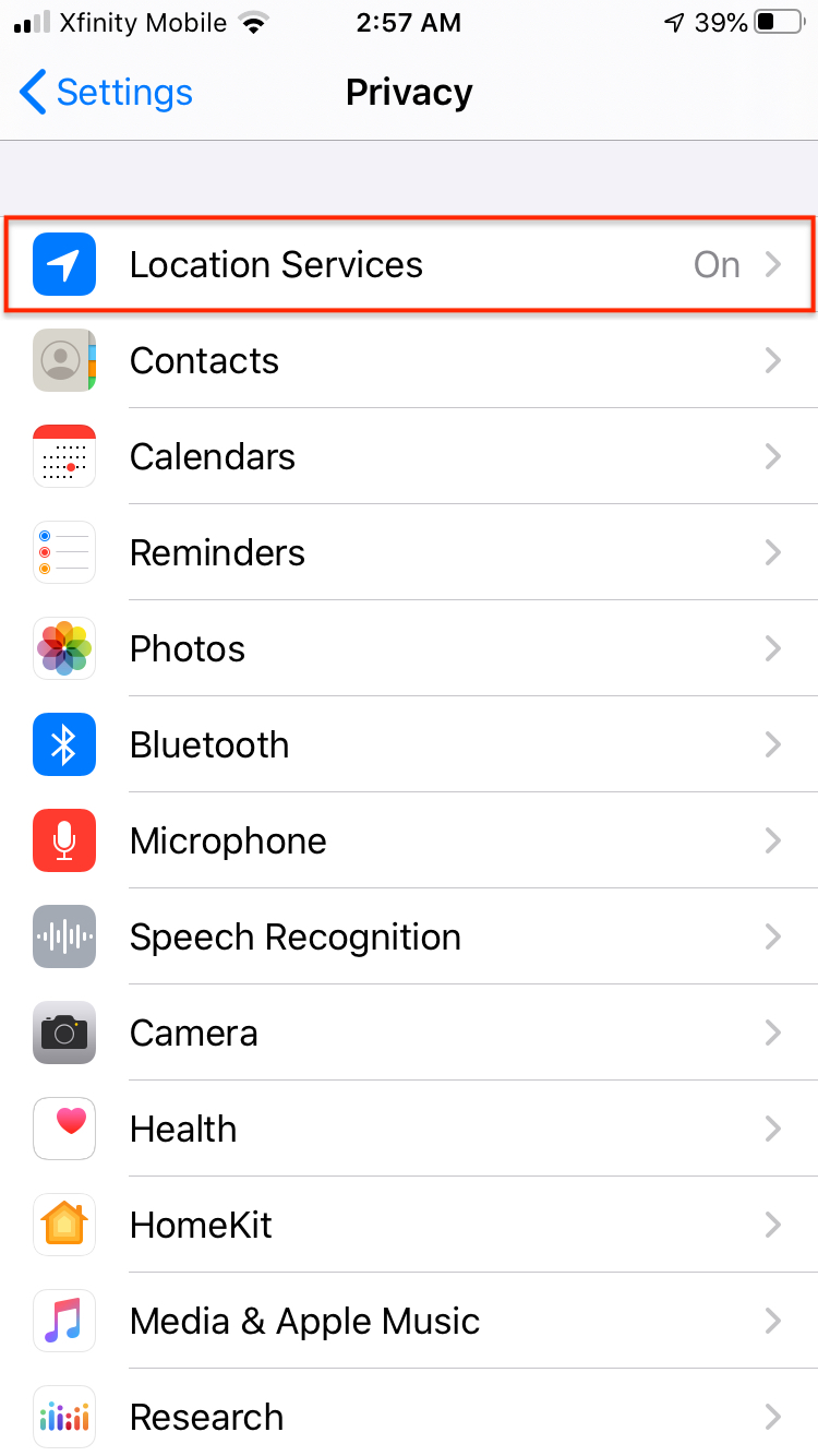 Captura de la función comparte mi ubicación