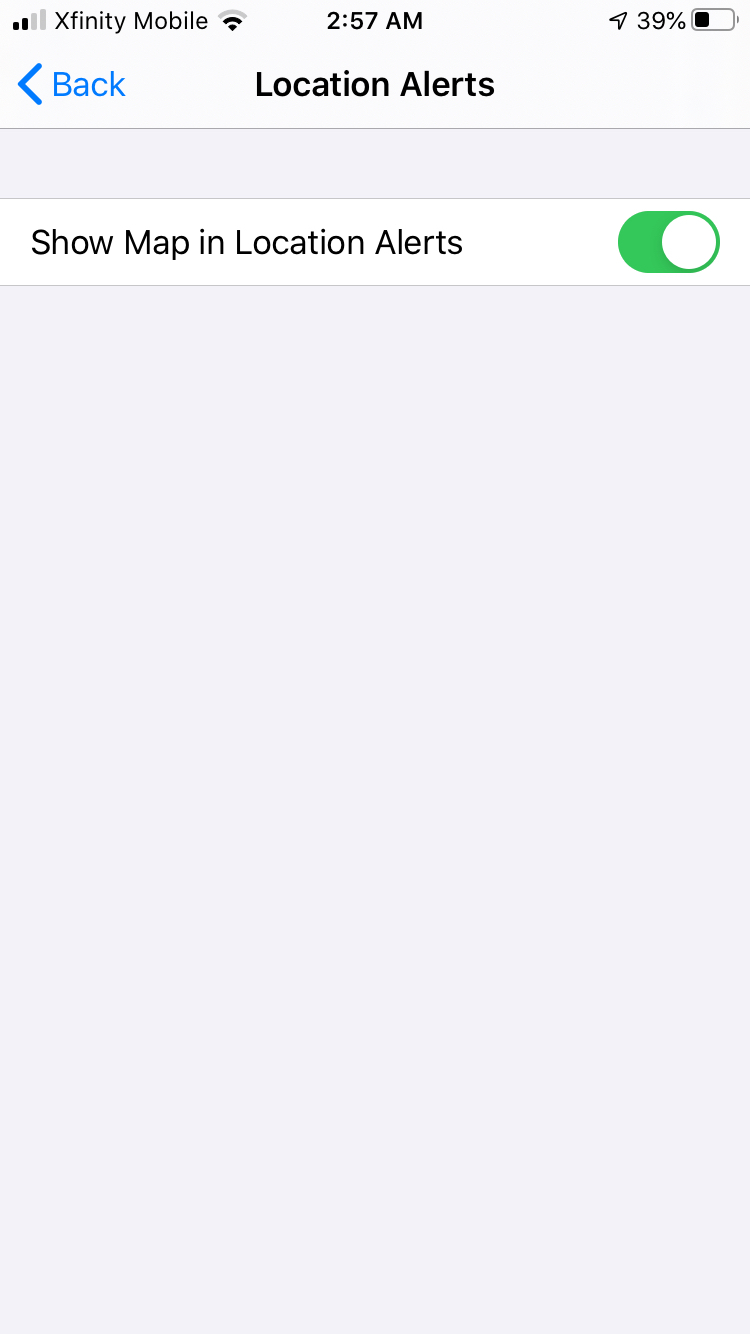 Captura de la función comparte mi ubicación