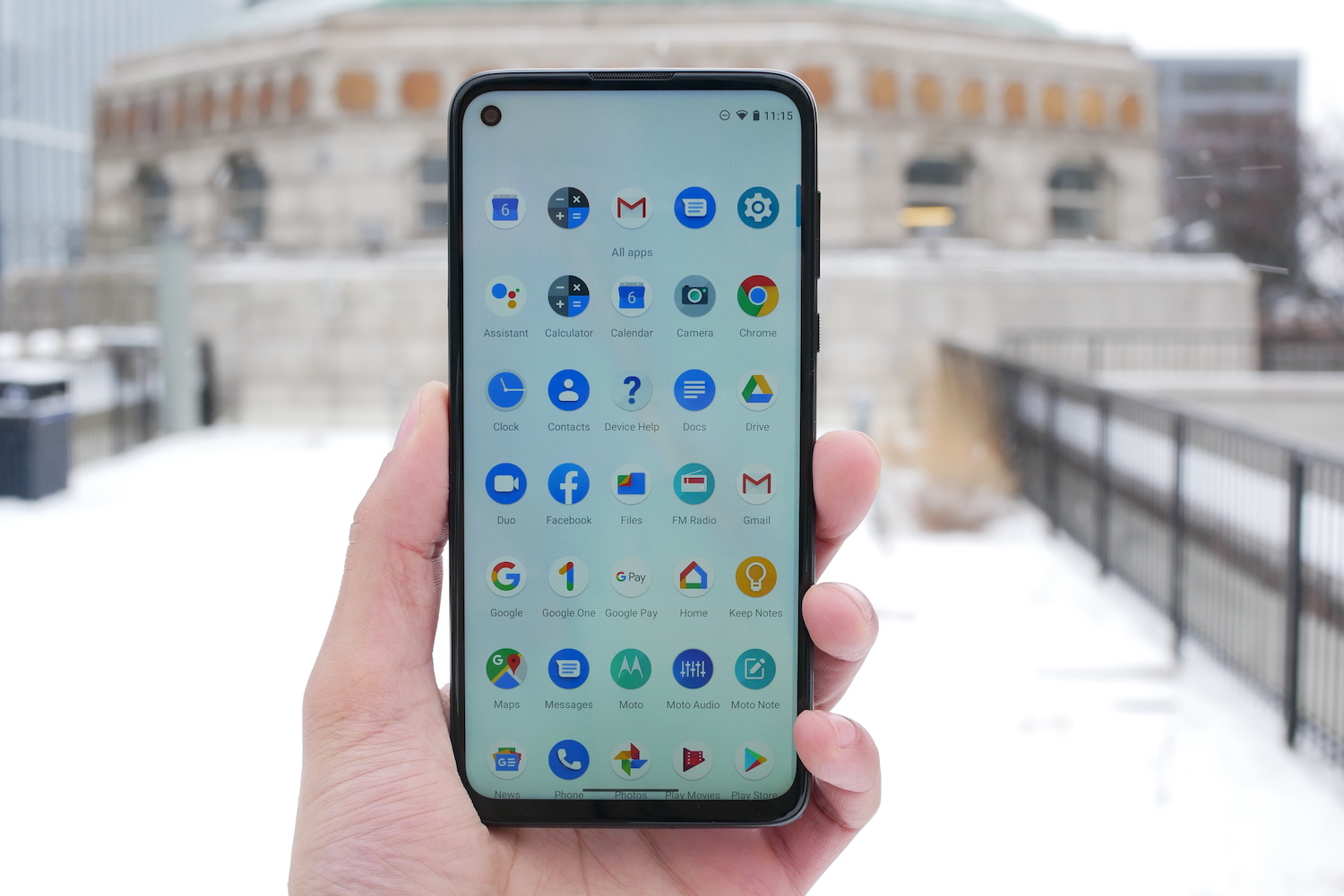 la pantalla del Moto G Power con el menú de aplicaciones