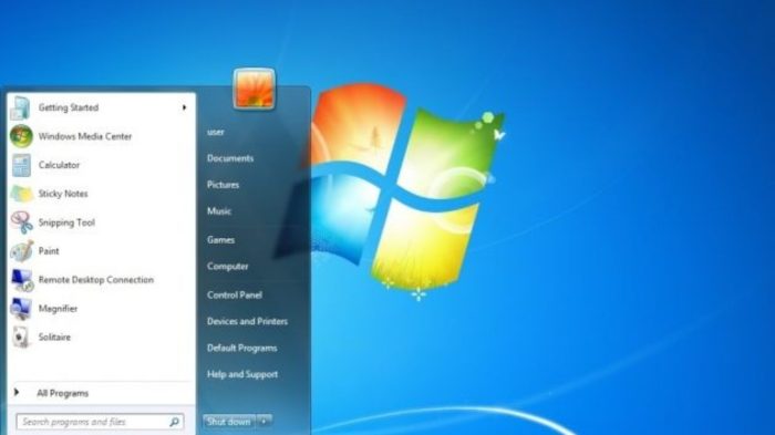 Imagen de escritorio de Windows 7 para aprender a cómo cambiar la apariencia de Windows 10 a Windows 7