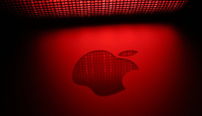 apple logo rojo