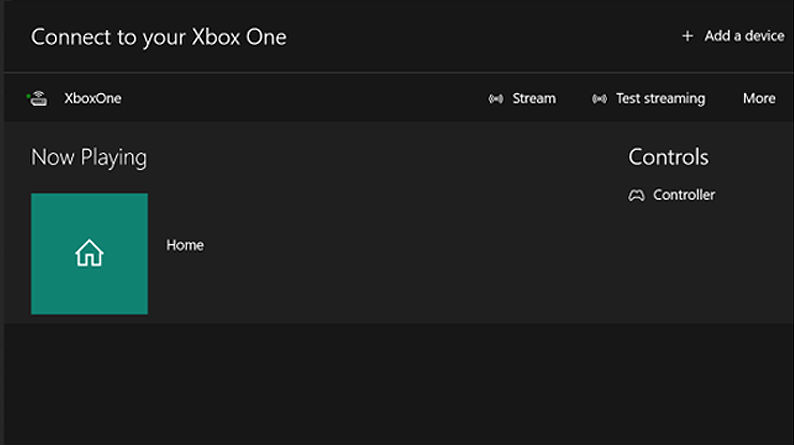 Pantalla para conectar el Xbox a una computadora con Windows 10