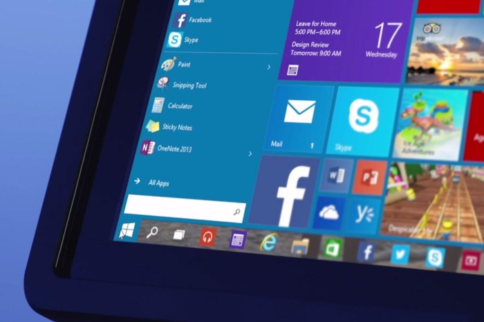 Captura de pantalla del sistema operativo Windows 10