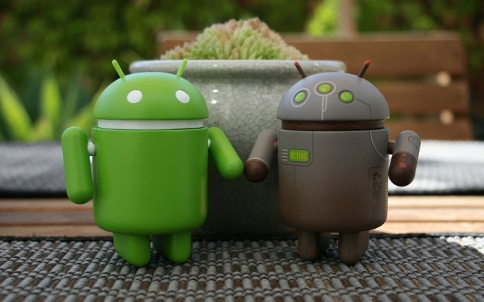 Dos robots de Android