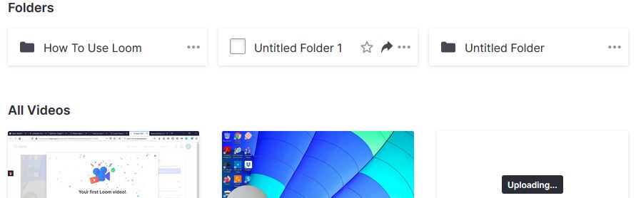 Opción Compartir Videos en Loom