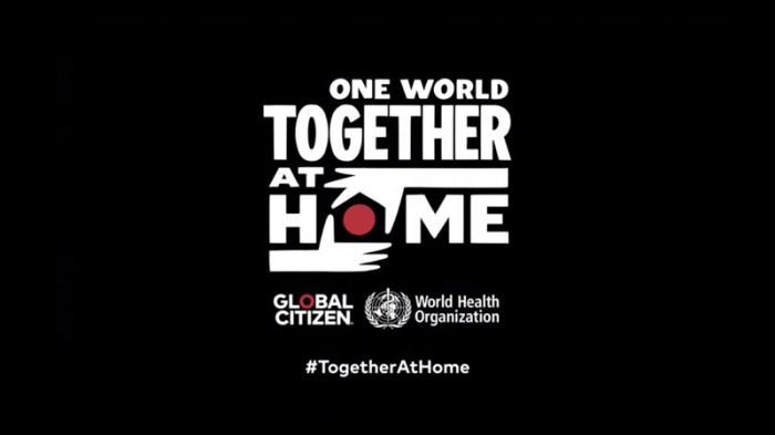 Arte del concierto One World: Together at Home