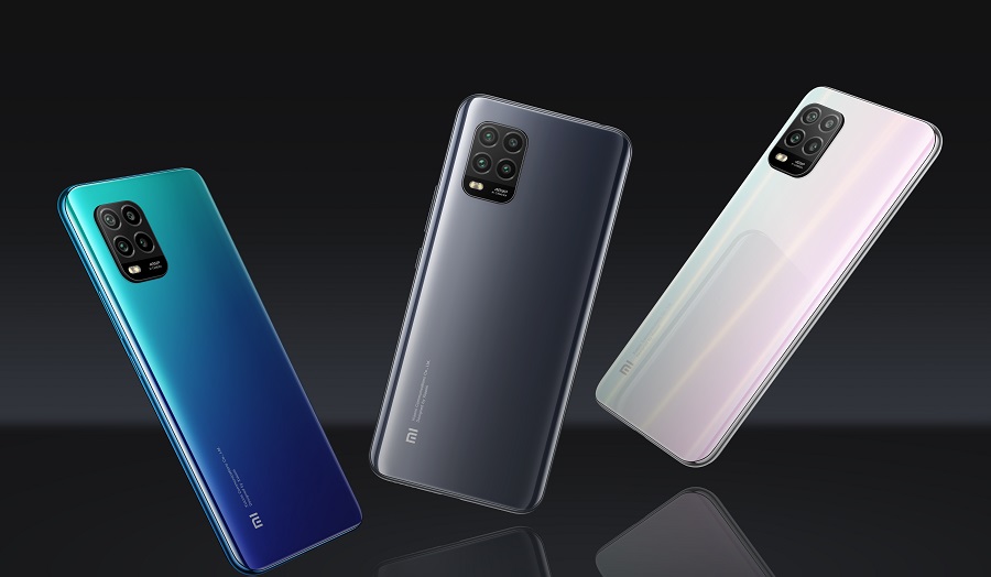 tres teléfonos Xiaomi Mi 10 Lite 5G