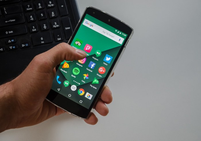 Una persona manipula un teléfono con Android para compartir wifi en Android 10