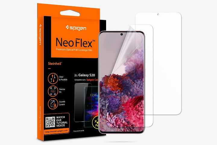 caja del protector de pantalla Spigen NeoFlex Screen Protector