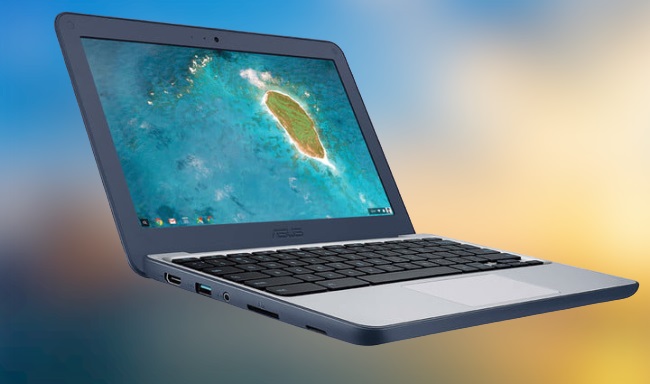 Asus Chromebook C202, una de las laptops baratas de 2020