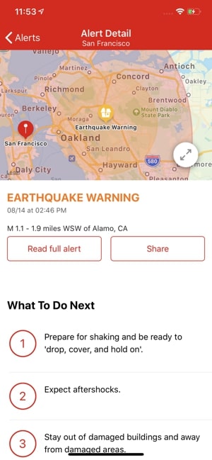 casos de emergencia emergency alert american red cross app san francisco earthquake screenshot 3 610x1320