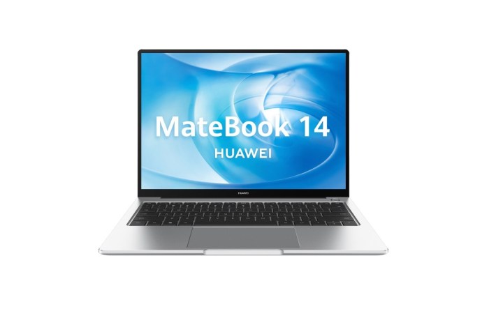 portátil Huawei MateBook 14 2020 abierto