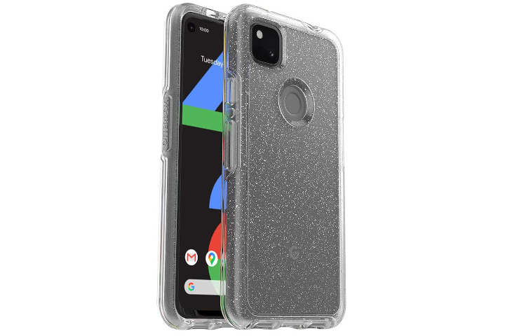 funda Otterbox Symmetry Clear Stardust Glitter Case en color gris brillante