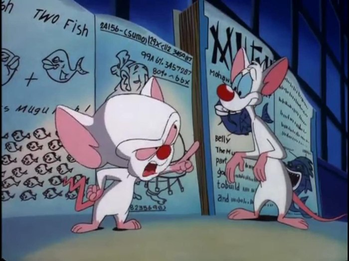 Los ratones Pinky y Cerebro de la serie Animaniacs