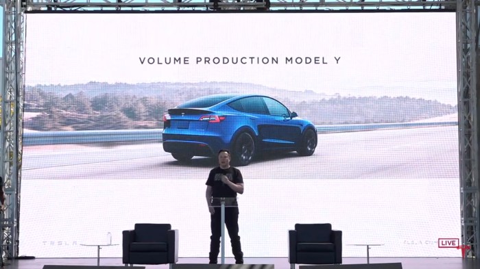 Elon Musk en el Battery Day de Tesla