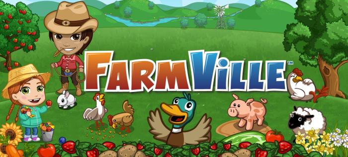La imagen muestra el logo del popular juego FarmVille.