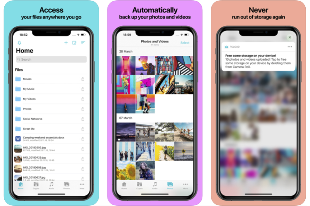 Pantalla principal de pClou para aprender a cómo enviar archivos grandes